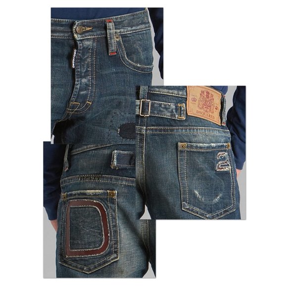 DSQUARED2 Oversized LOGO Denim JEANS - Picture 15 of 16